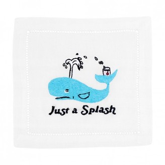 The Well Appointed House BARGAIN BASEMENT ITEM: Just a Splash Whale Cocktail Napkins by August Morgan