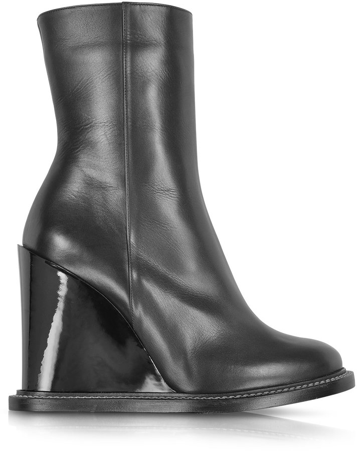 jil sander wedge boots