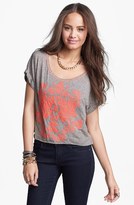 Thumbnail for your product : Hip Floral Screenprint Crop Tee (Juniors)