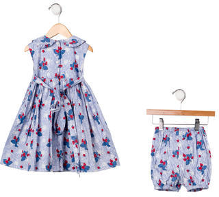 Rachel Riley Girls' Strawberry Dress Set