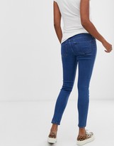 Thumbnail for your product : New Look Maternity over bump ripped jeggings in mid blue