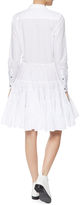 Thumbnail for your product : Jourden White Cotton Gathered Shirt Dress