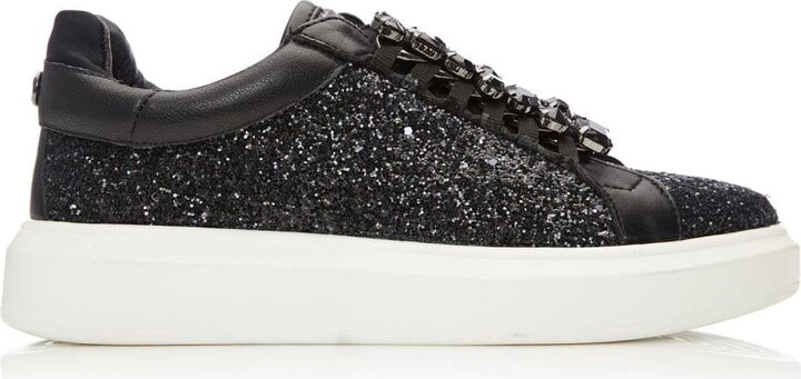 black shimmer trainers