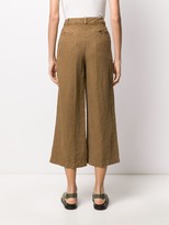 Thumbnail for your product : Aspesi Linen Cropped Trousers