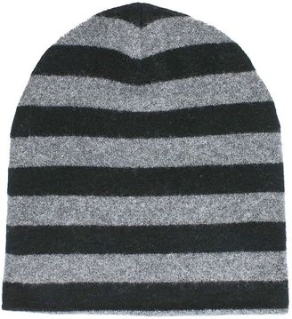 Alexander Wang Black/grey Wool Striped Beanie