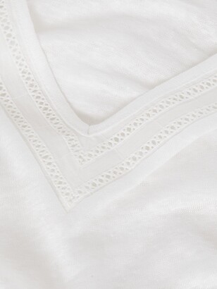 Phase Eight Kaitlyn V Neck Linen Top, White
