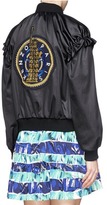 Thumbnail for your product : Nobrand Logo appliqué back coated cotton bomber jacket