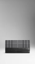 Thumbnail for your product : Burberry Charcoal Check Continental Wallet