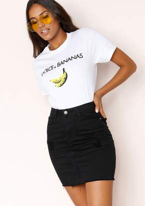 Ever New Ever New Jordin White Dolce And Bananas Slogan T-Shirt