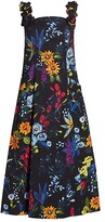 Thumbnail for your product : Teri Jon by Rickie Freeman Floral Print Flower-Strap Dress