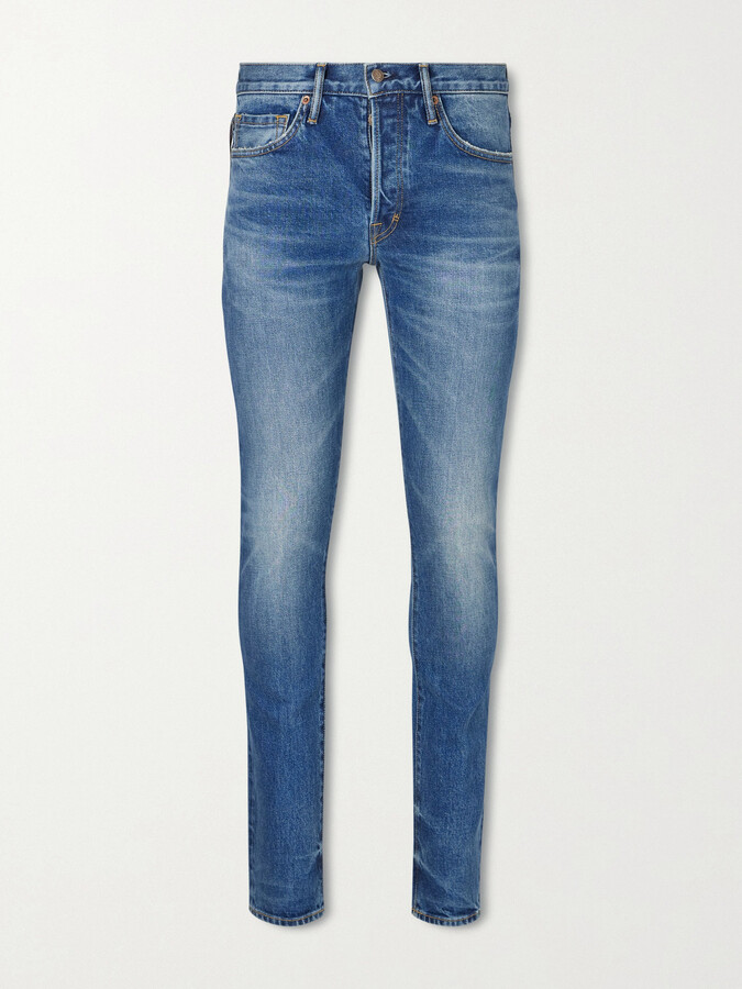 Tom Ford Slim-Fit Straight-Leg Selvedge Stretch Jeans