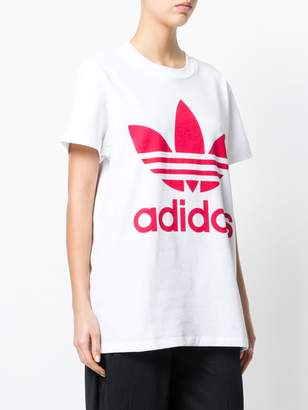 adidas oversized Trefoil print T-shirt