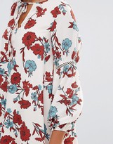 Thumbnail for your product : Glamorous Floral Tie Neck Dress