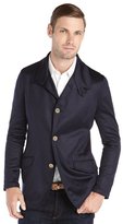 Thumbnail for your product : Giorgio Armani blue silk and cashmere 3-button front blazer