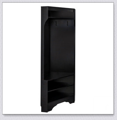 Minimalist Corner Hall Tree with Shoe Bench, Versatile Entryway Coat Rack with 4 Hooks, Corner Cabinet with Adjustable Shelf