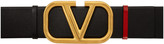 Thumbnail for your product : Valentino Reversible Black and Red Garavani VLogo Belt