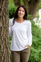 Thumbnail for your product : Equinox Round Neck Ruched L/S Tee