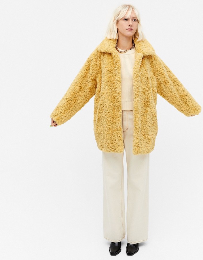 Monki Faux Fur Coat 2025