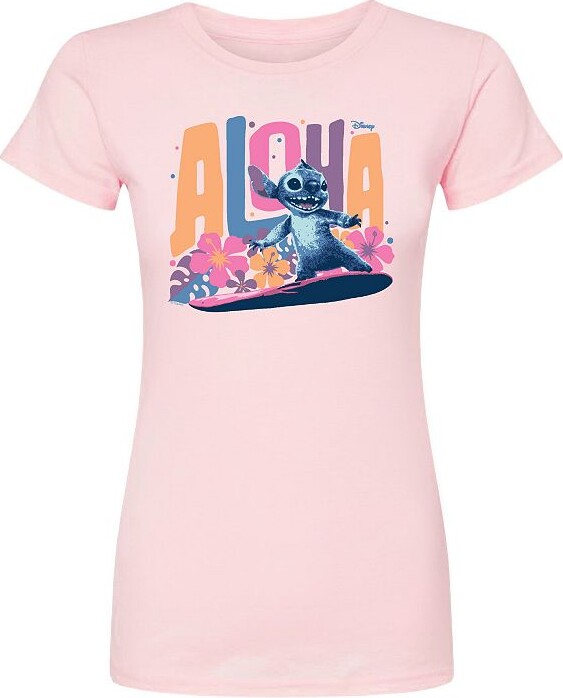 Disney's Lilo & Stitch Juniors' Aloha Surfing Fitted Tee