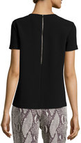 Thumbnail for your product : Diane von Furstenberg Melissa Short-Sleeve Back Zip Top