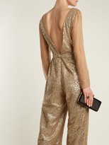 Thumbnail for your product : Azzaro Anja Sequin-embellished Jumpsuit - Gold