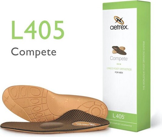 Aetrex Men'sCompeteOrthoticsW/MetatarsalSupport