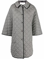 Thumbnail for your product : MACKINTOSH AGGIE houndstooth quilted poncho coat