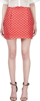 Thumbnail for your product : Jonathan Saunders Red & White Embroidered Lenny Skirt