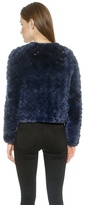 Thumbnail for your product : Alice + Olivia Marlene Zigzag Fur Coat