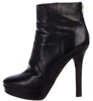 Jimmy Choo Leather Platform Ankle Boots