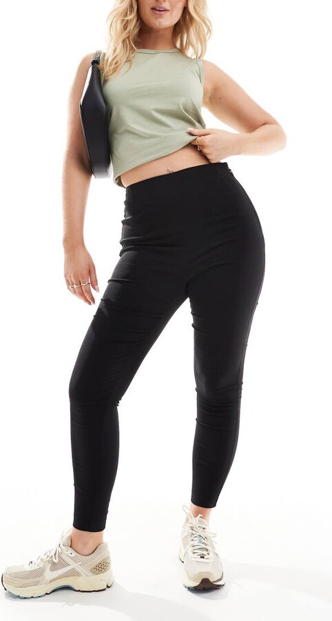 ASOS DESIGN Hourglass tailored high waist skinny trousers in black
