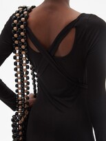 Thumbnail for your product : ALBUS LUMEN Crossover Waist-sash Jersey Maxi Dress - Black