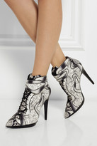 Thumbnail for your product : Pierre Hardy Dégradé elaphe and printed leather ankle boots