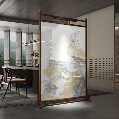 Lee's luxury furniture Gold-Accented Landscape Divider