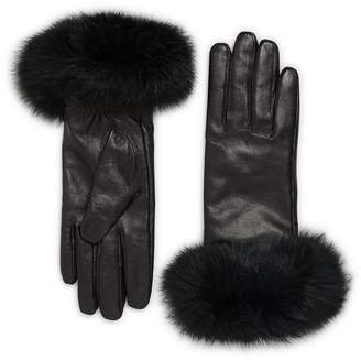 Surell Women's Leather & Rabbit Fur Gloves