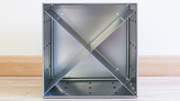 Thumbnail for your product : Container Store Steel Cube Bath Storage Galvanized