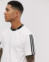 Thumbnail for your product : adidas t-shirt with trefoil neck print in white
