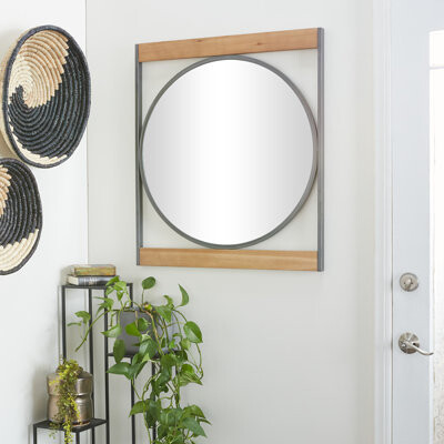 Novogratz Cole And Grey Industrial Wall Mirror