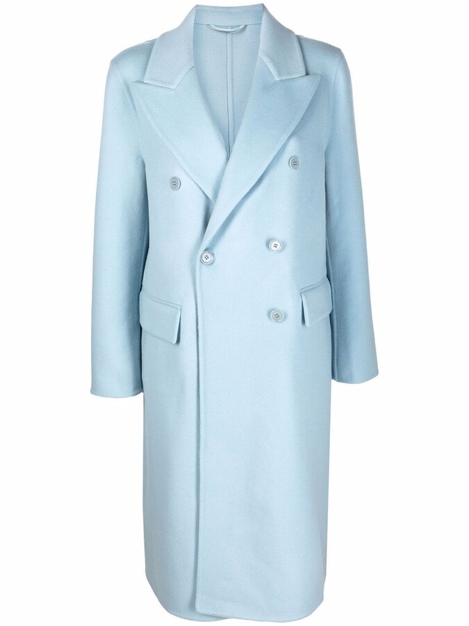 powder blue wool coat