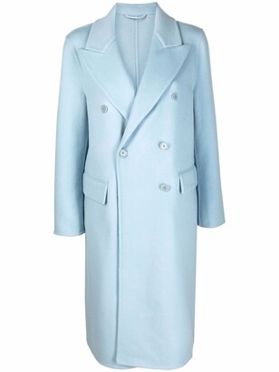 light blue wool coats