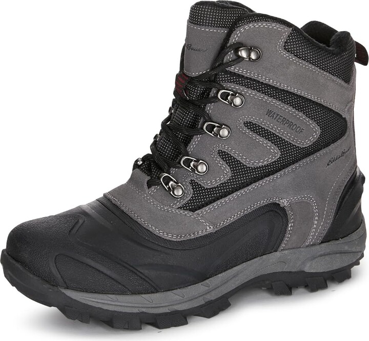 Eddie Bauer Mens Bend Hiking Snow Boots For Waterproof Shell Aggressive Lug Pattern