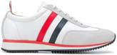 Thumbnail for your product : Thom Browne Running Shoe With Red, White And Blue Stripe In Cotton Blend Tech