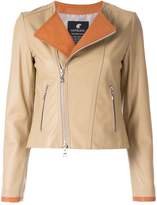 Thumbnail for your product : Loveless Contrast Panel Leather Jacket