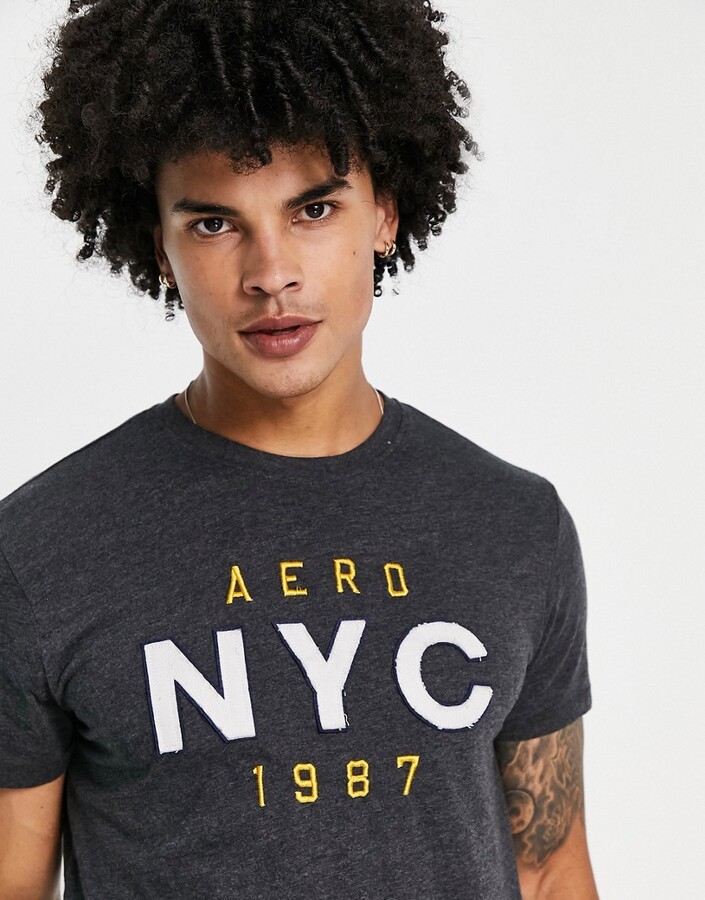 Aeropostale printed t-shirt in gray - ShopStyle