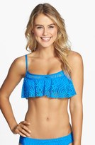 Thumbnail for your product : Becca 'Just a Peak' Crochet Flutter Bikini Top