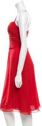 Carolina Herrera Silk Ruched Dress