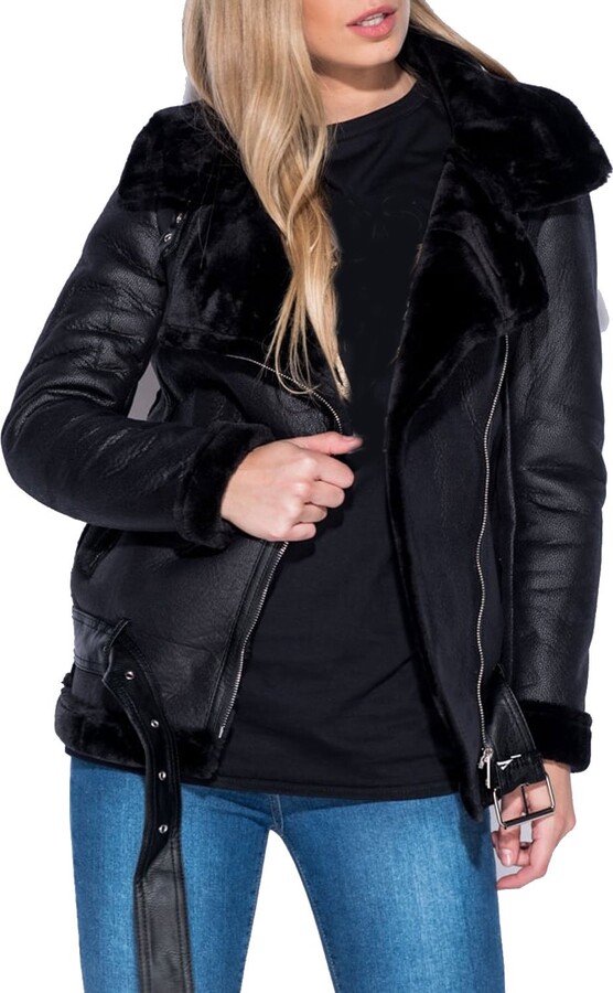 leather fur lined jacket