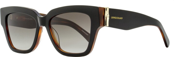 Longchamp Women's Modified Rectangle Sunglasses LO745S 011 Black/Havana 53mm