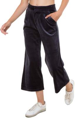 Juicy Couture Cropped Wide Leg Lightweight Velour Pant