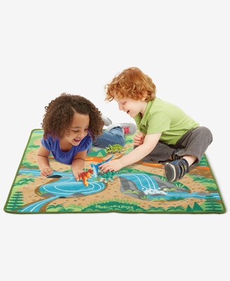 Melissa & Doug Prehistoric Playground Dinosaur Rug - Dinosaur Toy Playmat